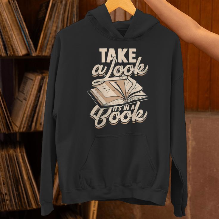 Take a Look It's In a Book Author History Reading Unisex Hoodie