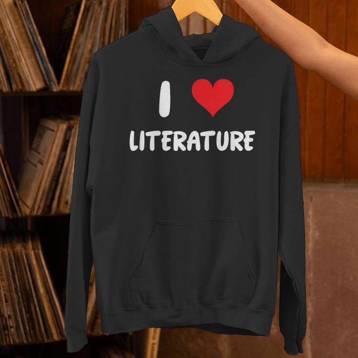 I Love Literature Heart Books Writing Reading Read Write Unisex Hoodie