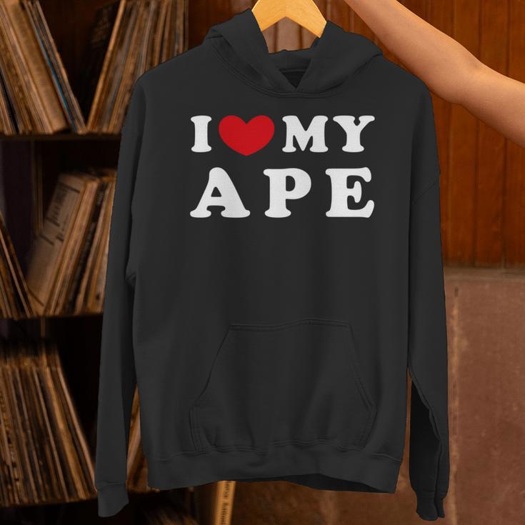 I Love My Ape アイ・ラブ・マイ・エイプ、アイ・ハート・マイ・エイプ 長袖tシャツ パーカー