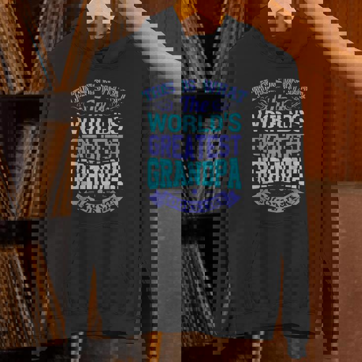 I Love My Grandpa Best Cool Grandpa グラフィックイラスト パーカー