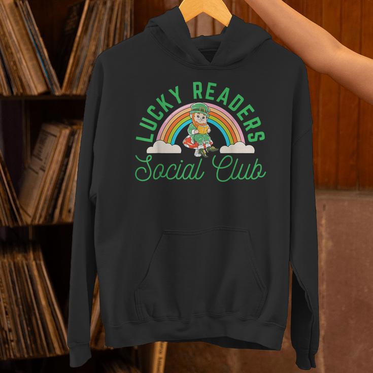 Lucky Readers Social Club Leprechaun St Patricks Book Lover Unisex Hoodie