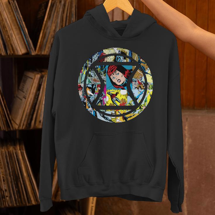 Marvel Widow Retro Comic Book Filled Spy Icon Unisex Hoodie