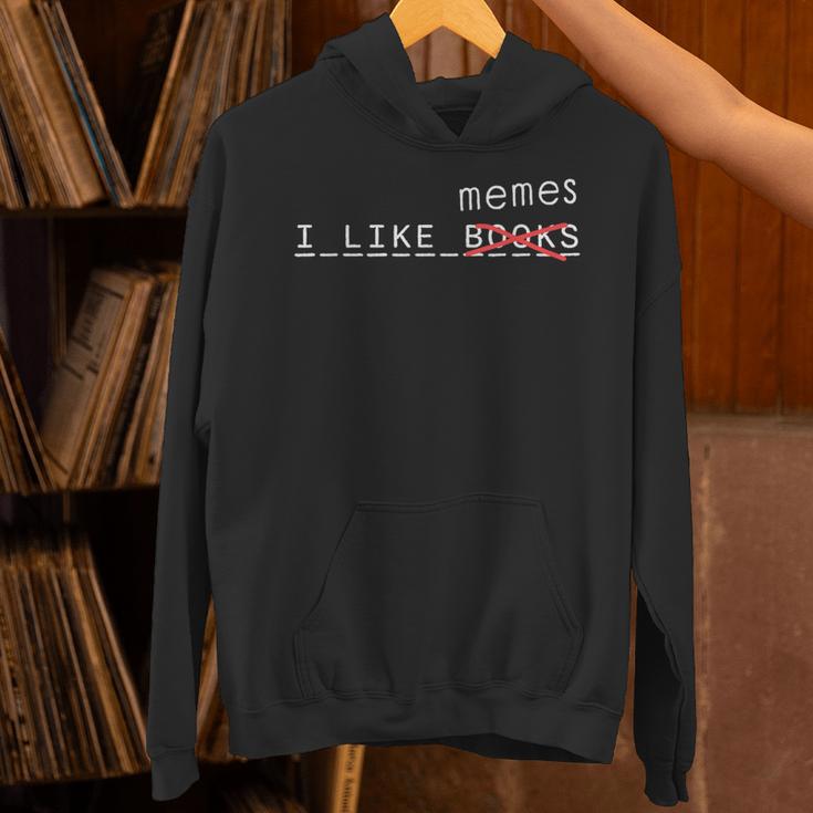 Meme Lovers Internet Culture I Love Books But Memes Unisex Hoodie