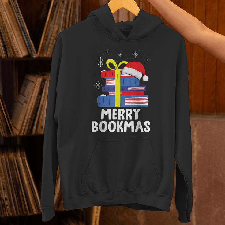 Merry Bookmas Christmas Bookworm Xmas Book Lover Reading Unisex Hoodie