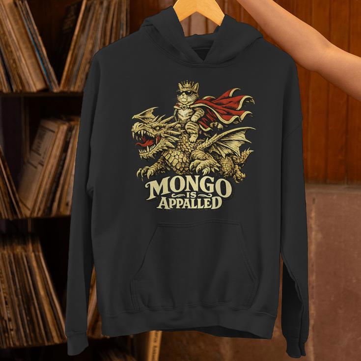 Mongo Is Appalled Princess Cat Riding Dinosaur Book Lover Unisex Hoodie