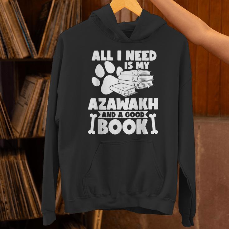 All i Need Is My Azawakh And a Good Book Unisex Hoodie