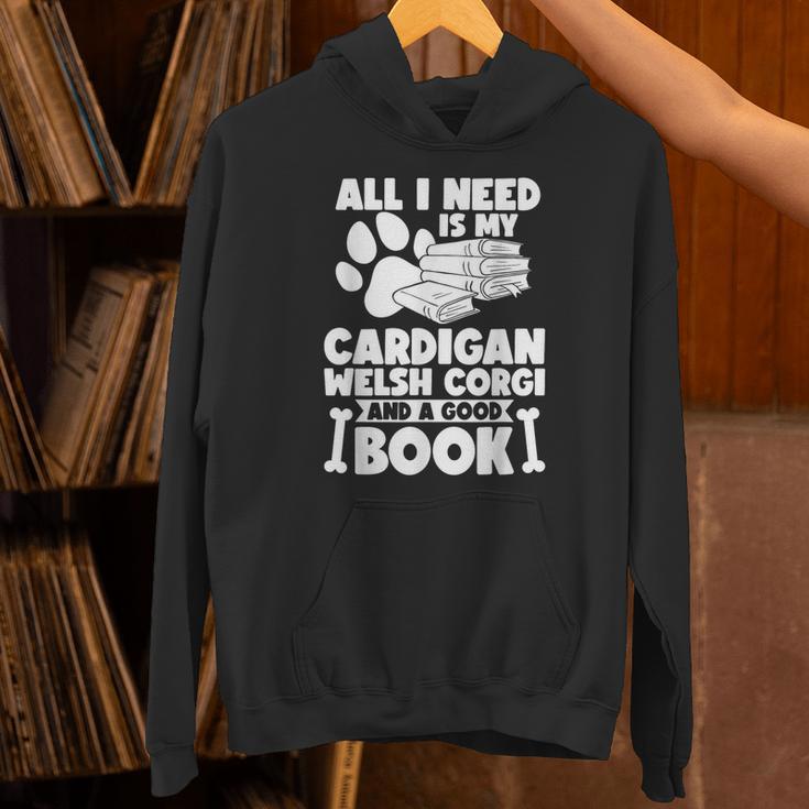 All i Need Is My Cardigan Welsh Corgi And a Good Book Unisex Hoodie
