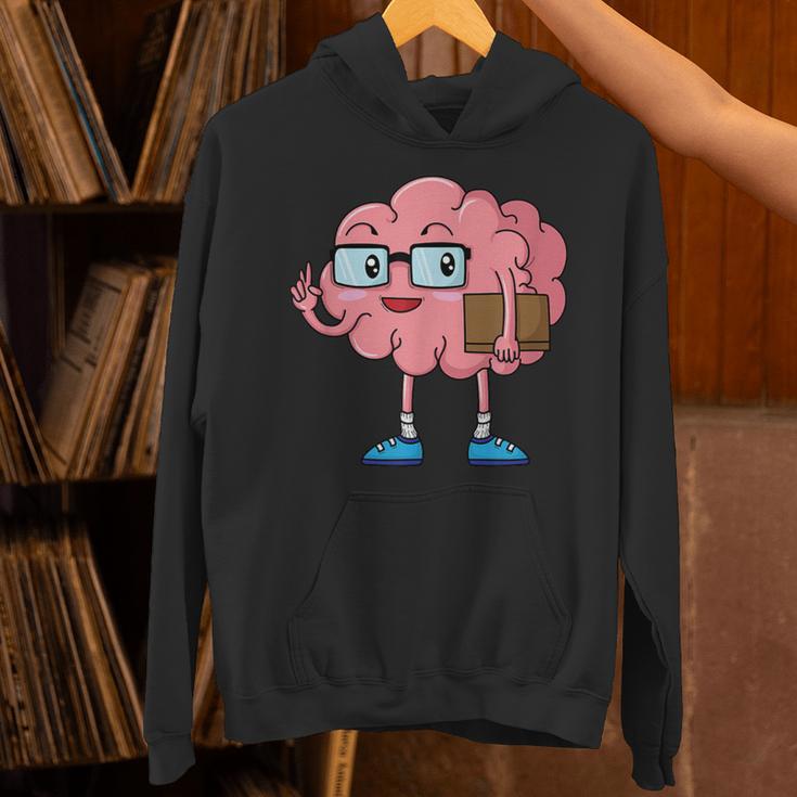 Nerd Brain With Book And Glasses Unisex Hoodie