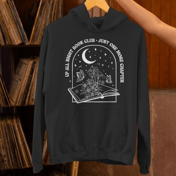 Up All Night Book Club Just-One More Chapter Bookworm Tees Unisex Hoodie