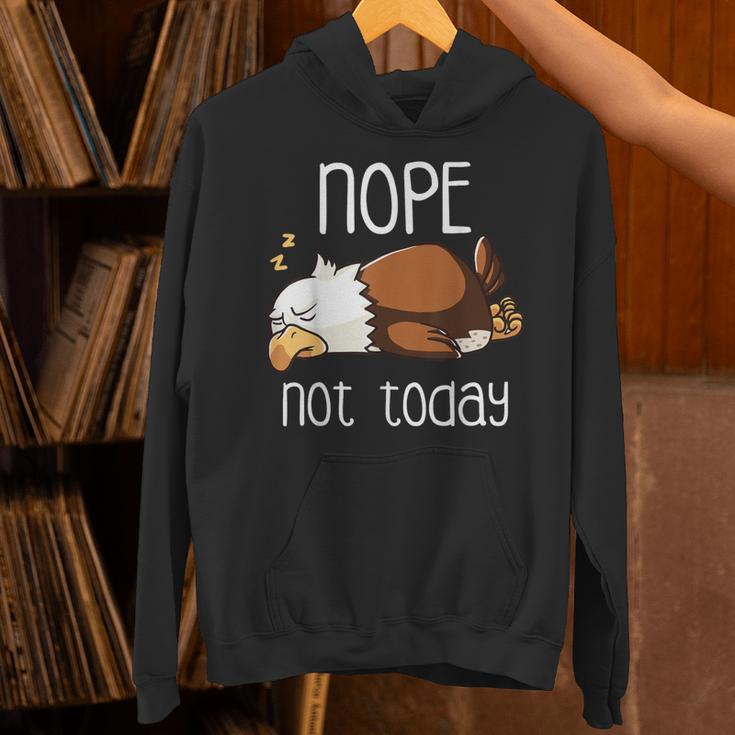 Nope Not Todayleeping American Bald Eagle Nap Early Bird パーカー