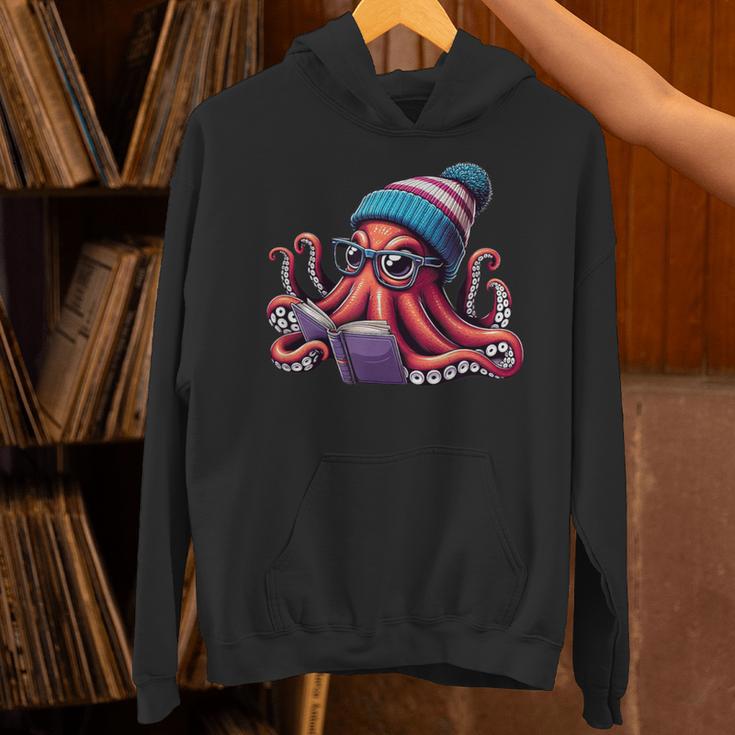 Octopus Reading Book Kraken Book Lover Unisex Hoodie Octopus Reading Book Kraken Book Lover Unisex Hoodie