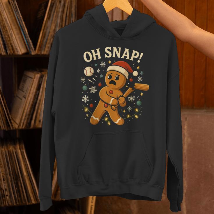 Oh Snap Gingerbreadman Christmas Baseball Unisex Hoodie Oh Snap Gingerbreadman Christmas Baseball Unisex Hoodie