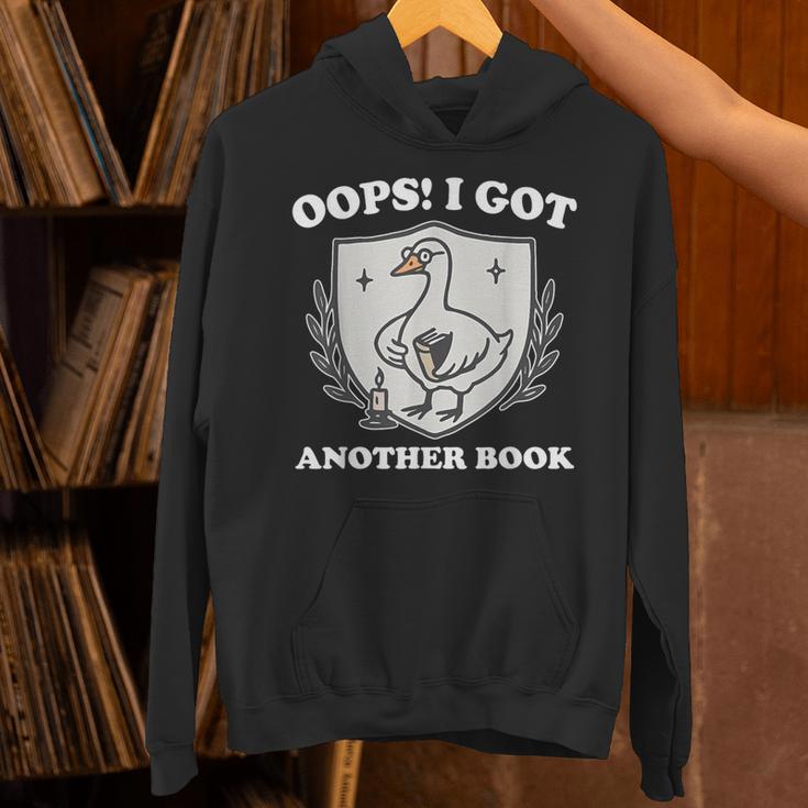 Oops I Got Another Book Books Lover Goose Quote Unisex Hoodie