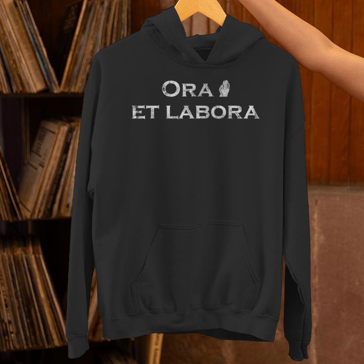 Ora Et Labora ラテン語 パーカー