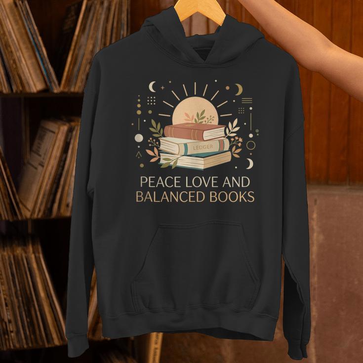 Peace Love And Balanced Books Tax Auditor Accountant Unisex Hoodie