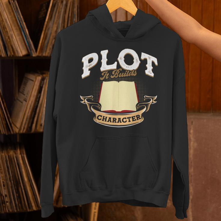 Plot It Builds Character Book Reading Unisex Hoodie