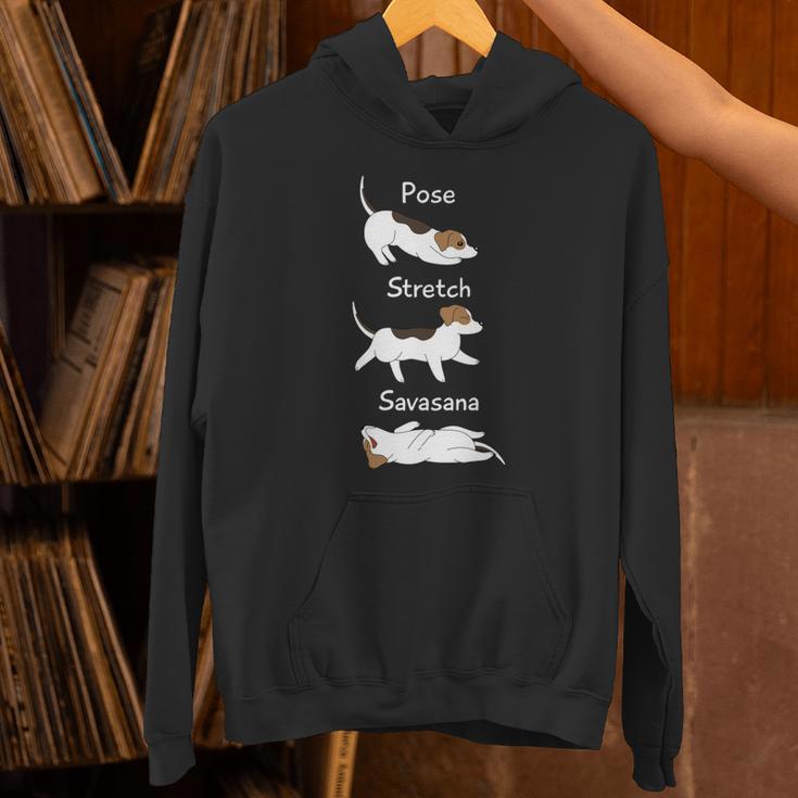Posetretchavasanaジャック・ラッセル・テリア犬 長袖tシャツ パーカー