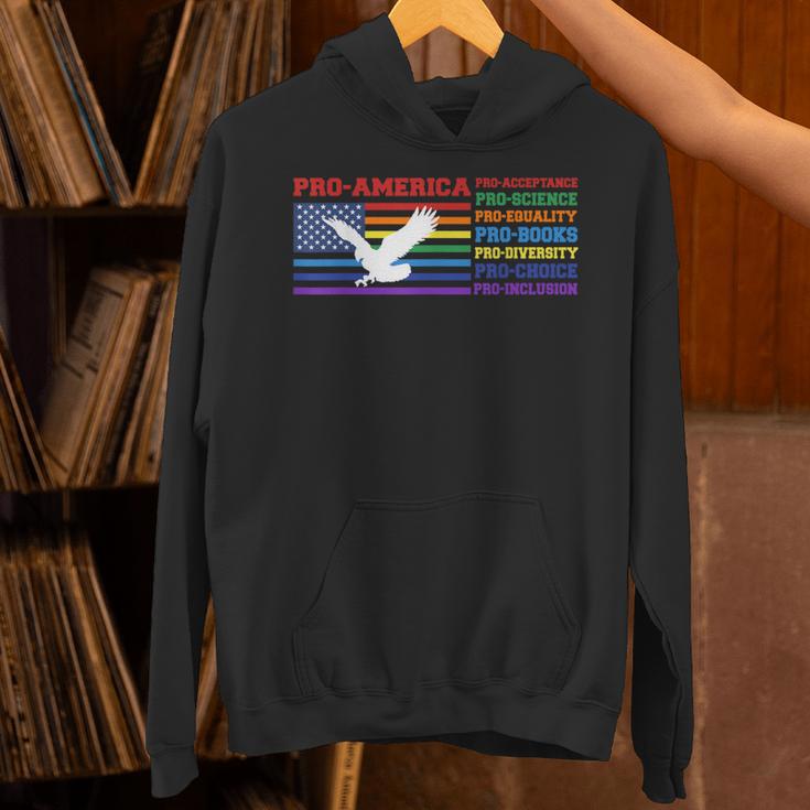 Pro America Pro Acceptance Pro Science Pro Equality Pro Book Unisex Hoodie