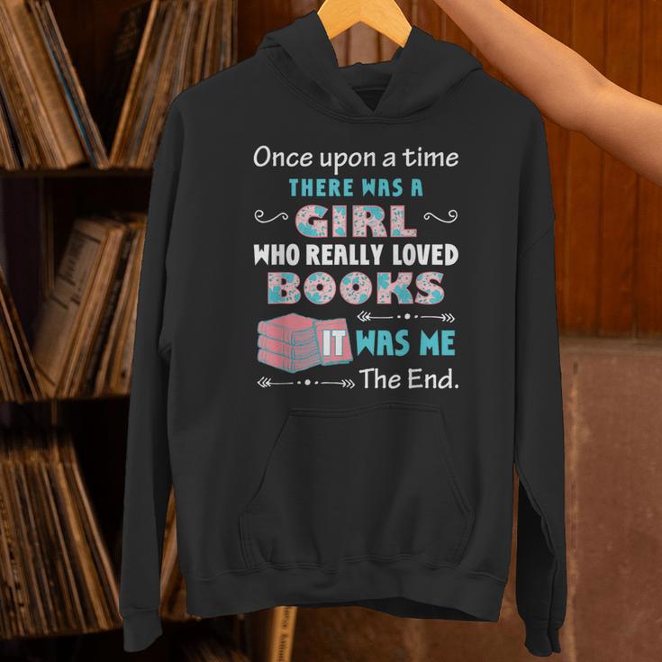 There Was A Girl Who Loved Books Book Lover Daughter Girls Unisex Hoodie