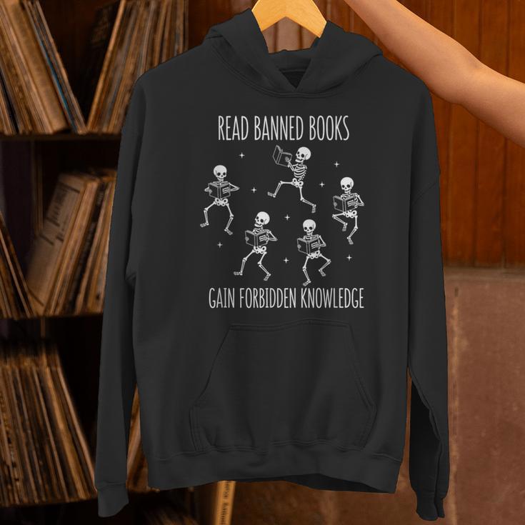 Read Banned Books Gain Forbidden Knowledge Skeletons Unisex Hoodie Read Banned Books Gain Forbidden Knowledge Skeletons Unisex Hoodie