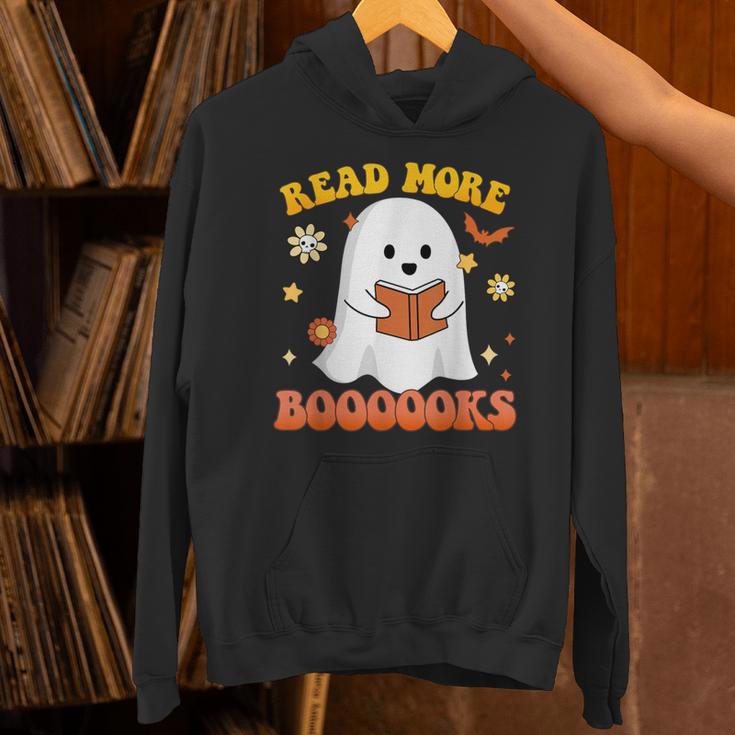 Read More Books With Ghost For Halloween Teacher Costume Unisex Hoodie