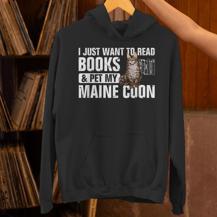 Read Books Pet My Maine Coon Bookworm Cat Lover For Men Women Kids Unisex Hoodie Read Books Pet My Maine Coon Bookworm Cat Lover For Men Women Kids Unisex Hoodie