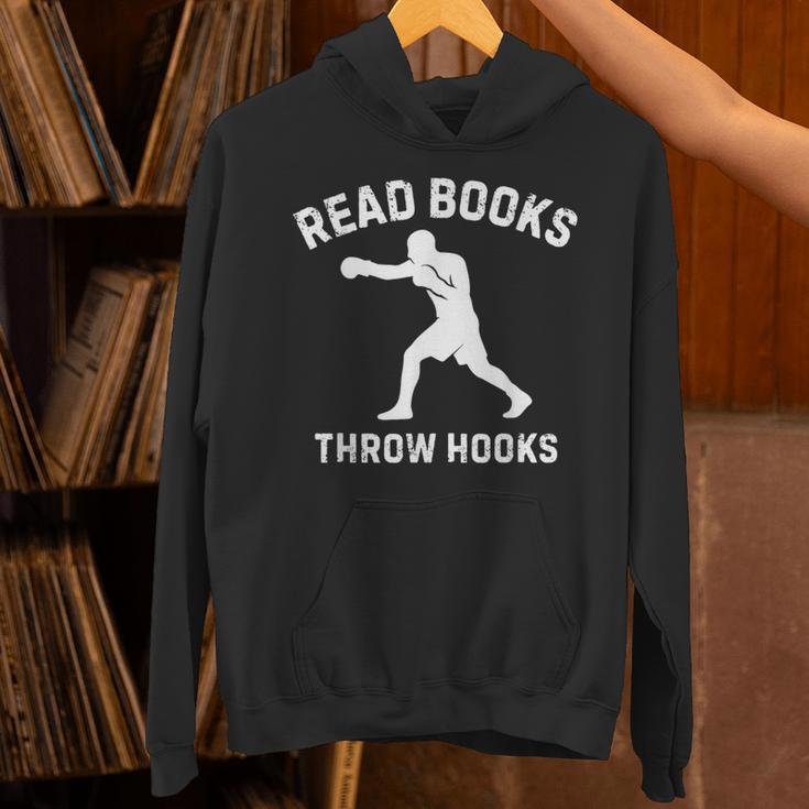 Read Books Throw Hooks Boxing Fighter Scholar Unisex Hoodie