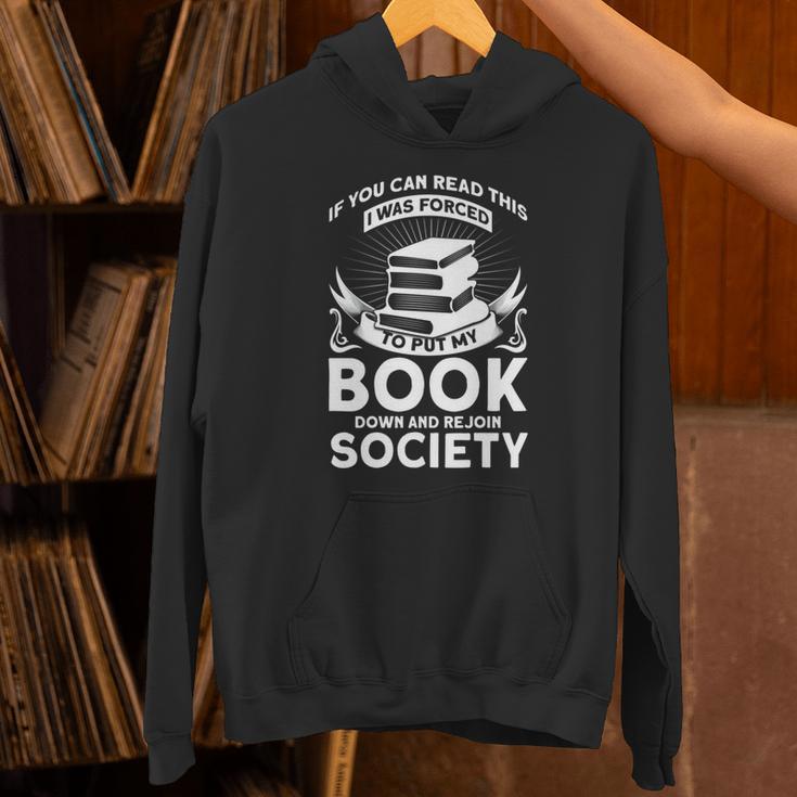 If You Can Read This I Was Forced To Put My Book Down Book Unisex Hoodie