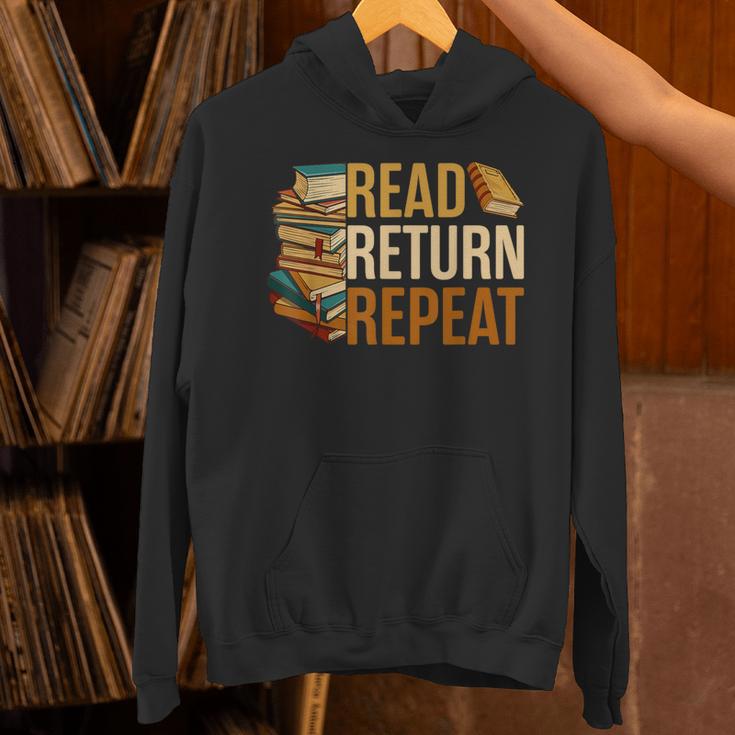 Read Return Repeat Cute Librarian Library Worker Book Lovers Unisex Hoodie