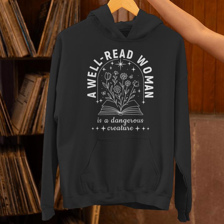 A Well Read Woman Book Lover Literary Quote Unisex Hoodie A Well Read Woman Book Lover Literary Quote Unisex Hoodie