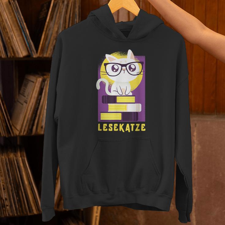 Reading Cat Cat Cat Reading Worm Books Cat Friend Gift For Men Women Unisex Hoodie