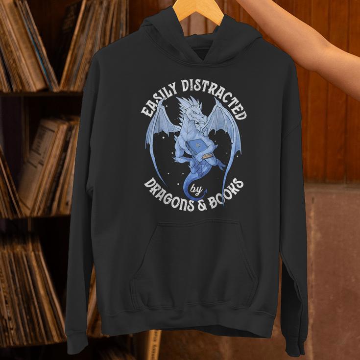 Reading Dragon Easily Distracted By Books Lover Bookworm Unisex Hoodie Reading Dragon Easily Distracted By Books Lover Bookworm Unisex Hoodie