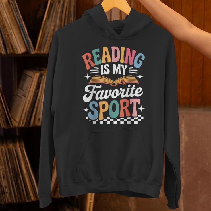 Reading Is My Favorite Sport Book Lover Quote Groovy Unisex Hoodie Reading Is My Favorite Sport Book Lover Quote Groovy Unisex Hoodie