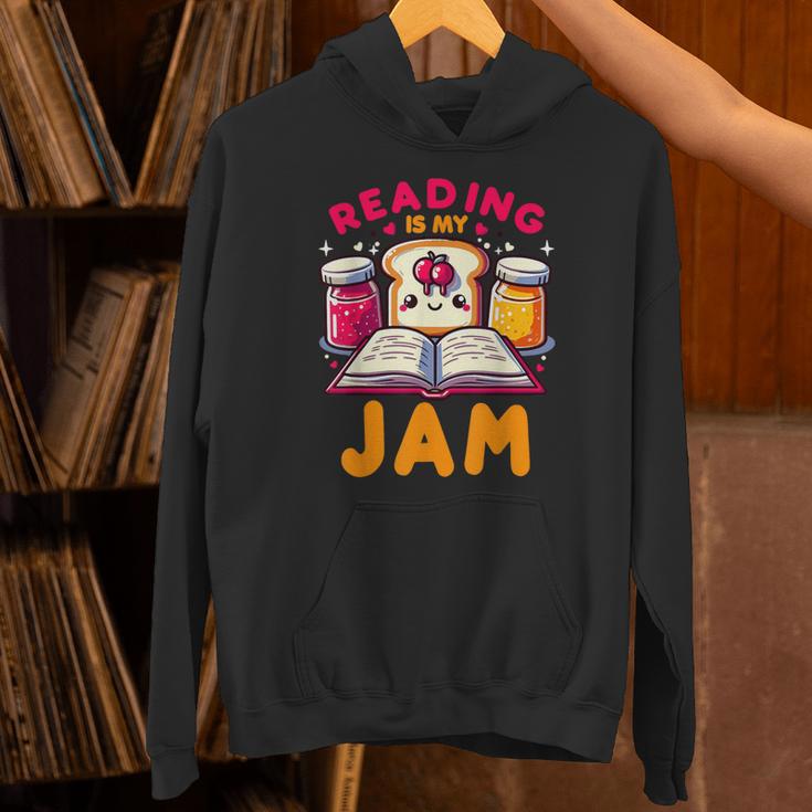 Reading Is My Jam Book Lover Kids Teacher Unisex Hoodie