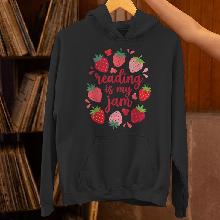 Reading Is My Jam I Love To Read Books Lover Girl Unisex Hoodie