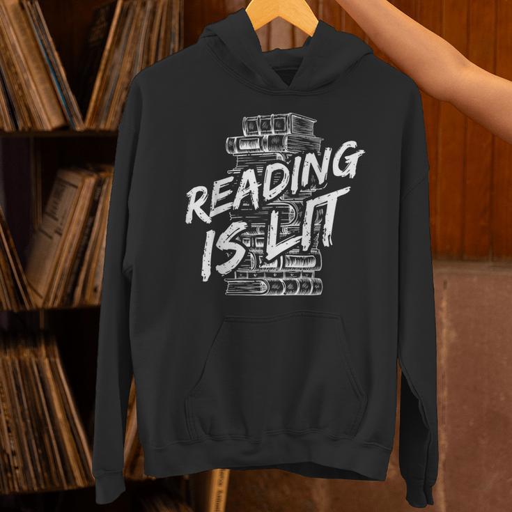 Reading Is Lit Book Lover Reading Teacher For Men Women Kids Unisex Hoodie Reading Is Lit Book Lover Reading Teacher For Men Women Kids Unisex Hoodie