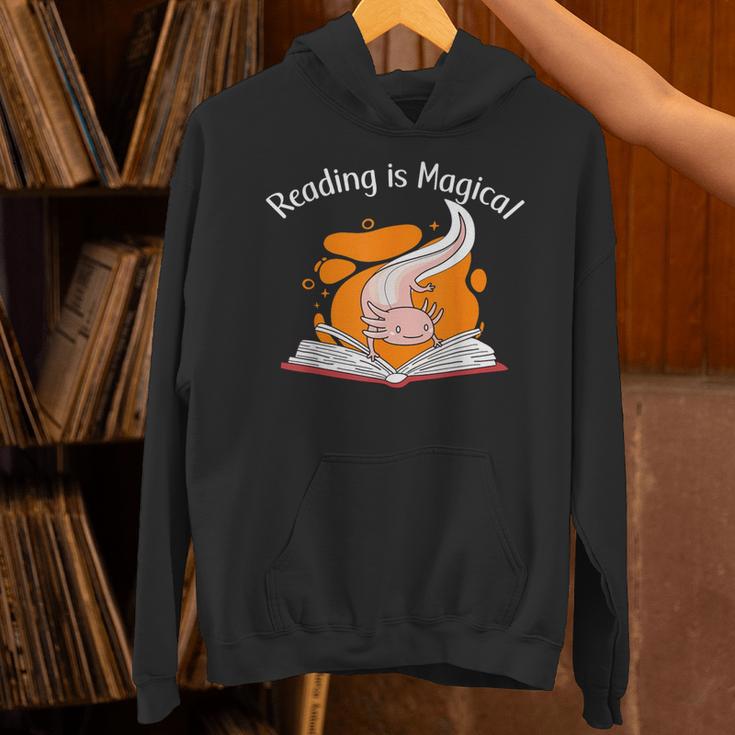 Reading Is Magical Book Lover & Axolotl Unisex Hoodie Reading Is Magical Book Lover & Axolotl Unisex Hoodie