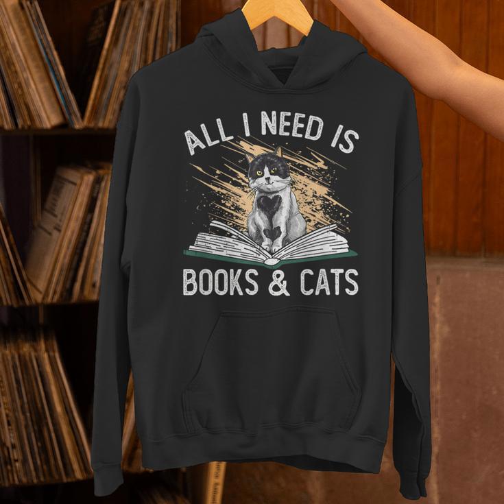 Reading All I Need Is Books & Cats Unisex Hoodie Reading All I Need Is Books & Cats Unisex Hoodie