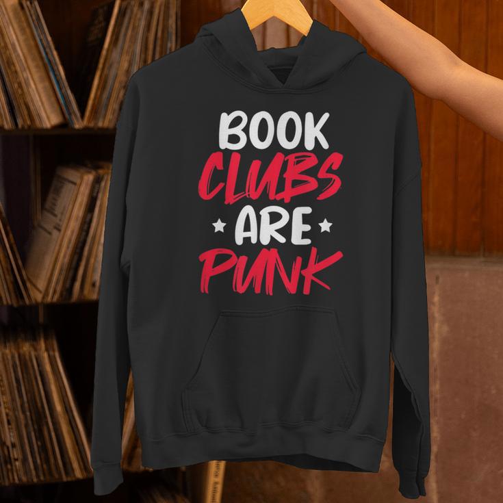 Reading Reader Bookworm Book Clubs Are Punk Unisex Hoodie