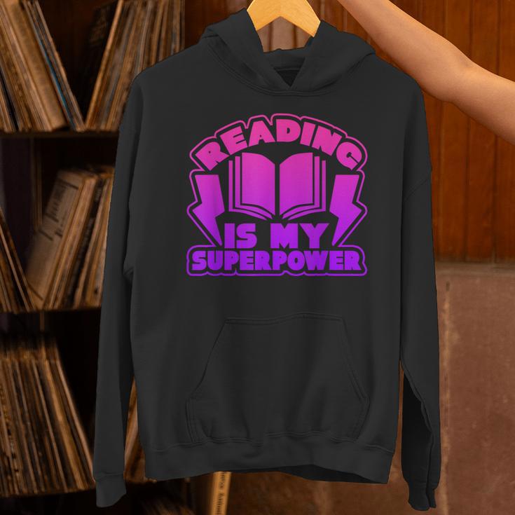 Reading Is My Superpower Graphic Book T-Shirt Unisex Hoodie