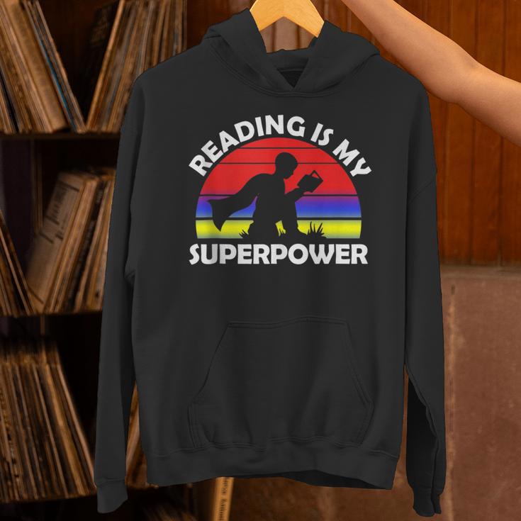 Reading Is My Superpower Design Book Design Book Lovers Unisex Hoodie