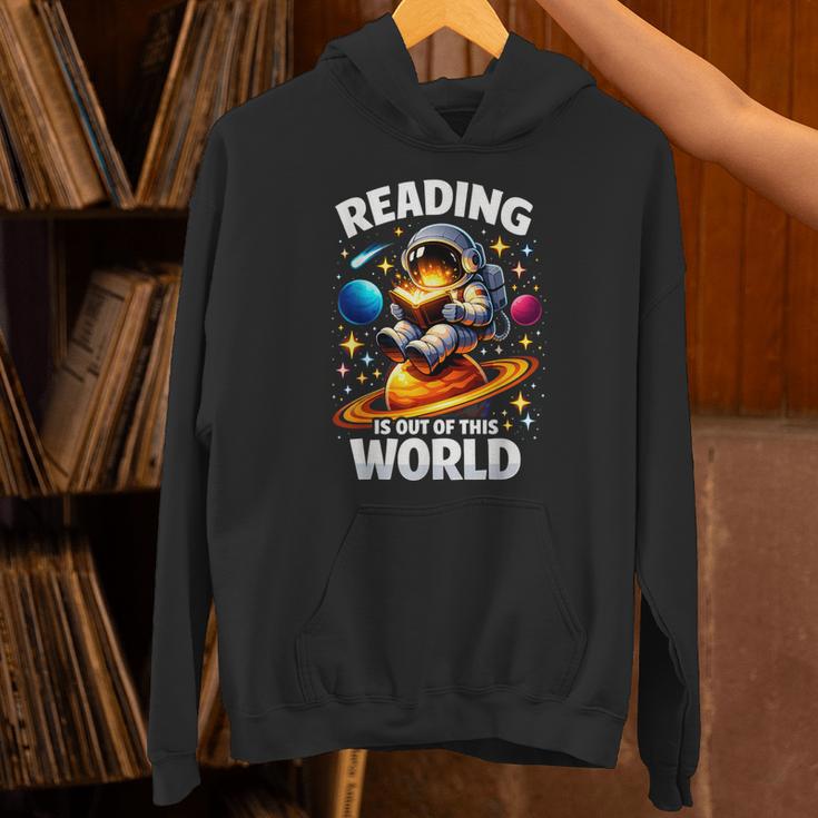 Reading Is Out Of This World Astronaut Book Lover Teacher Unisex Hoodie Reading Is Out Of This World Astronaut Book Lover Teacher Unisex Hoodie