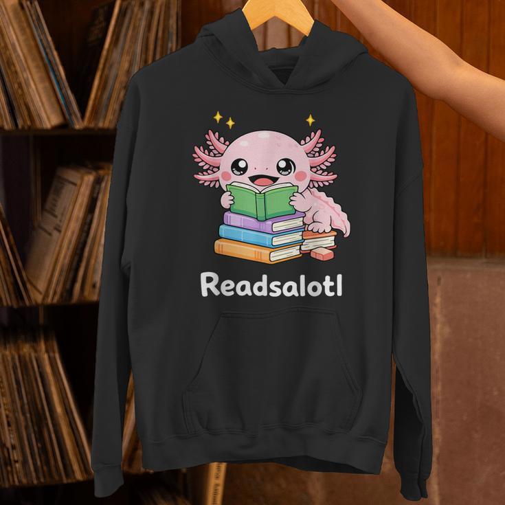 Readsalotl Axolotl Book Reading Unisex Hoodie