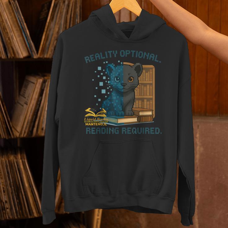 Reality Optional Reading Required Gamer Panther Book Unisex Hoodie Reality Optional Reading Required Gamer Panther Book Unisex Hoodie