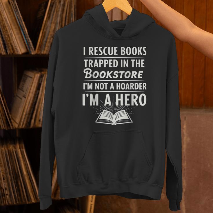 I Rescue Books Trapped In The Bookstore I’m Not A Hoarder Unisex Hoodie