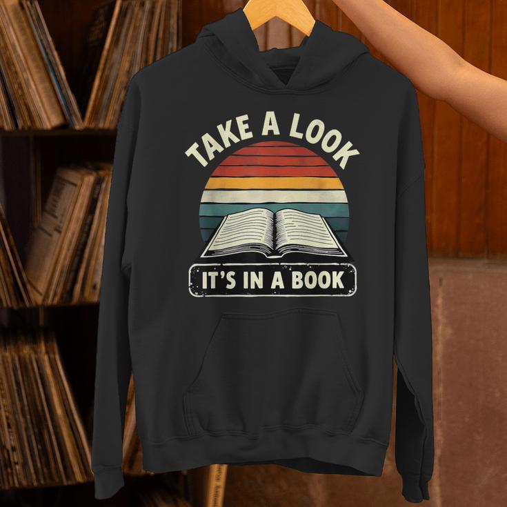 Retro Take A Look It's In A Book Reading Unisex Hoodie