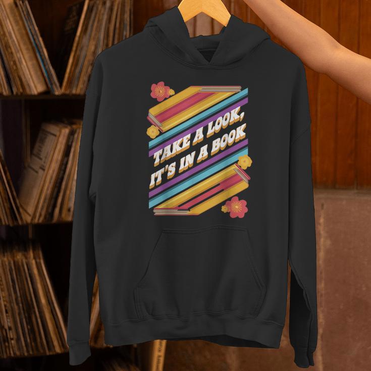 Retro Style Take a Look It's In a Book Unisex Hoodie