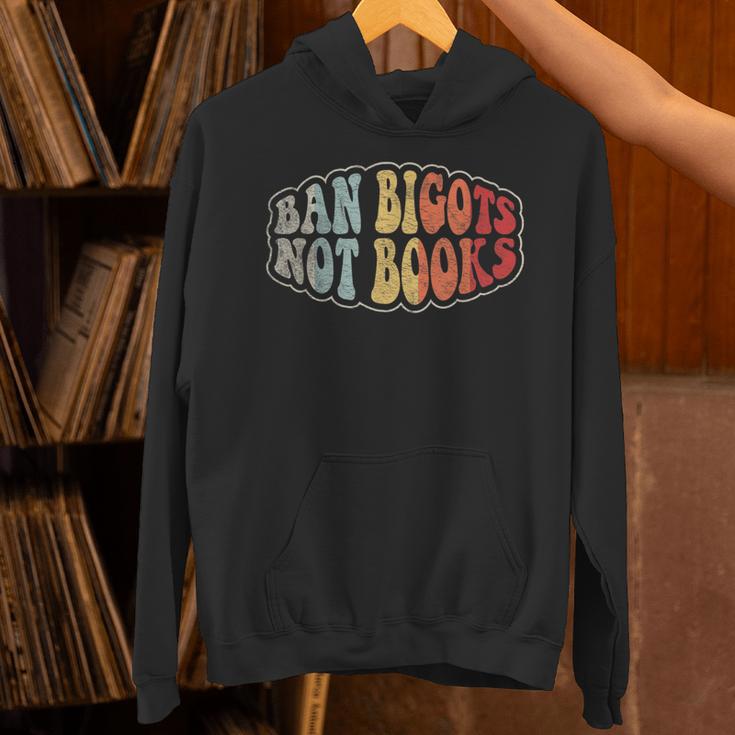 Retro Vintage Ban Bigots Not Books Shirt Free Banned Books Unisex Hoodie