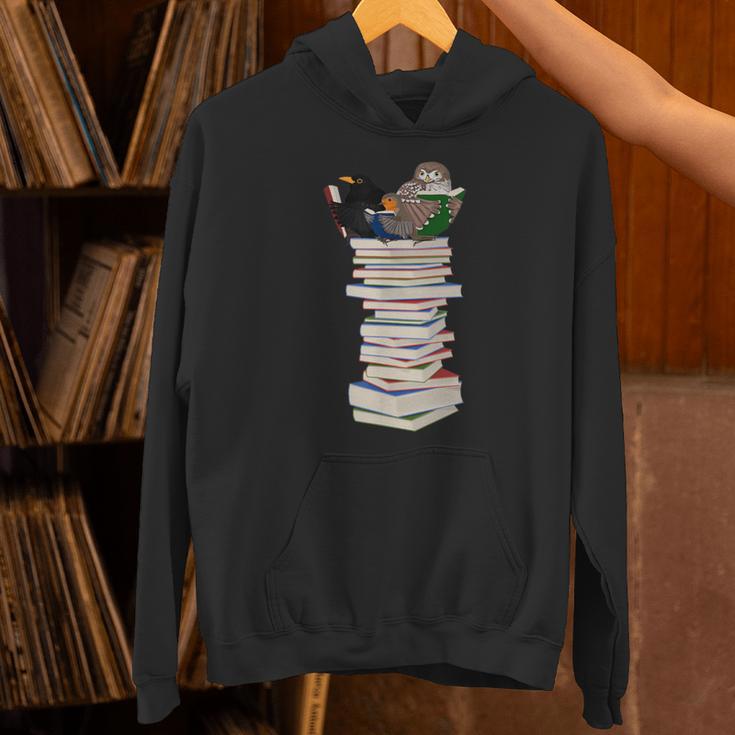 Robin Owl Bird Birds With Books Birdlover Animal Unisex Hoodie