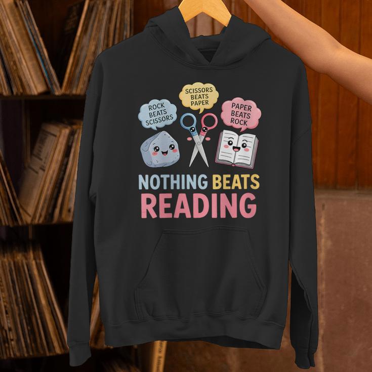 Rock Paper Scissors Nothing Beats Reading Book Lover Unisex Hoodie Rock Paper Scissors Nothing Beats Reading Book Lover Unisex Hoodie